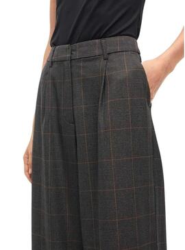 Pantaloni Vila Vifalte a quadretti stampati per donna.