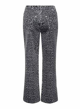 Pantaloni Only Cobain stampa animale grigi per donna