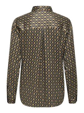 Camicia Only Jane stampa geometrica verde per donna