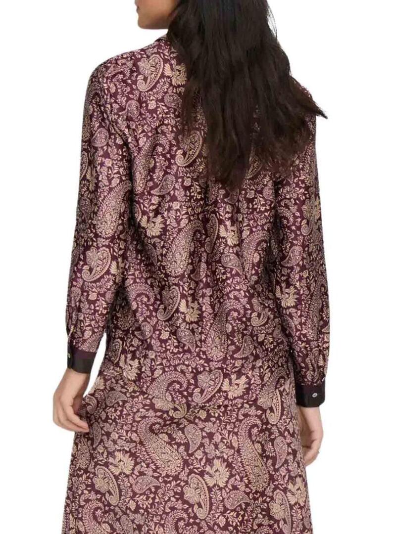 Maglietta Only Jane stampata Pasley granata per donna