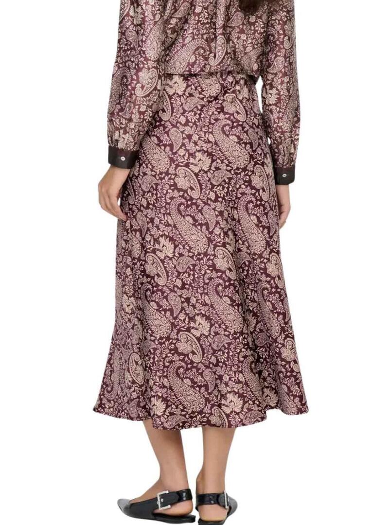 Gonna Only Jane stampata Pasley bordeaux per donna