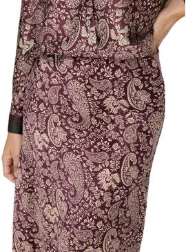 Gonna Only Jane stampata Pasley bordeaux per donna