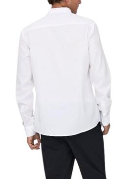 Camicia Only and Sons Alvares Oxford bianca slim per uomo.