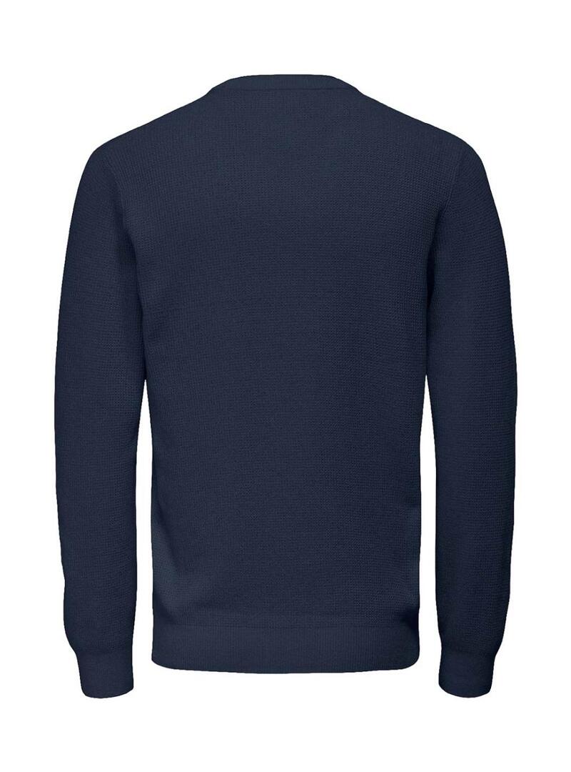 Maglia Only and Sons Kurt regular blu scuro per uomo.