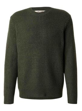 Maglione Jersey Only ans Sons Rolf Relaxed verde per uomo.