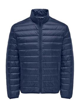 Giacca Only and Sons Noa imbottita blu marino per uomo