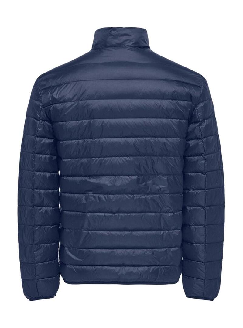 Giacca Only and Sons Noa imbottita blu marino per uomo