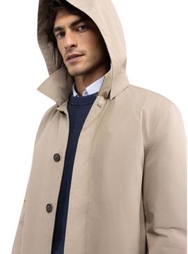 Trench El Ganso imbottito beige per uomo