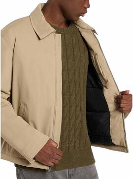 Giacca Dickies imbottita modello Eisenhower beige per uomo