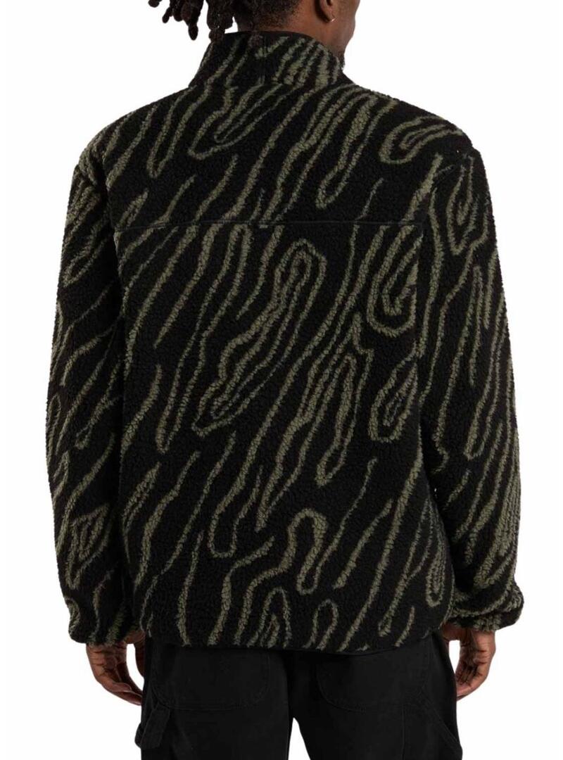 Felpa in pile Dickies Mount Hope stampata nera per uomo