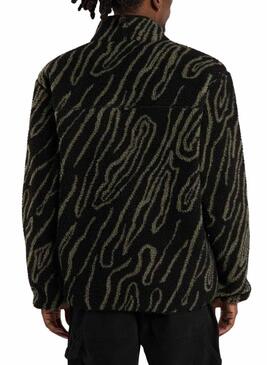 Felpa in pile Dickies Mount Hope stampata nera per uomo