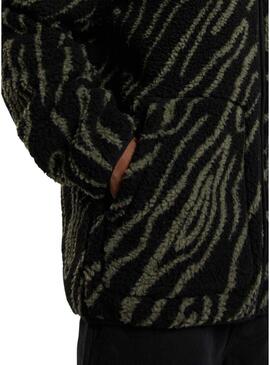 Felpa in pile Dickies Mount Hope stampata nera per uomo