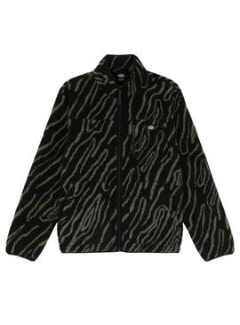 Felpa in pile Dickies Mount Hope stampata nera per uomo