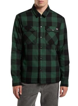 Camicia sovrapposta Dickies Sacramento verde e nera per uomo
