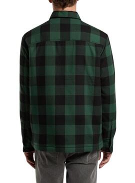 Camicia sovrapposta Dickies Sacramento verde e nera per uomo