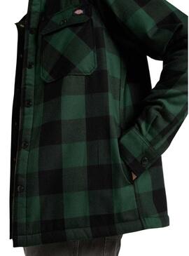 Camicia sovrapposta Dickies Sacramento verde e nera per uomo