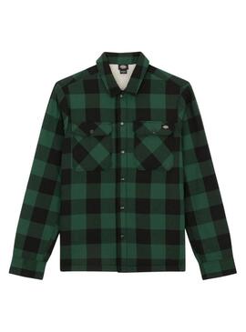 Camicia sovrapposta Dickies Sacramento verde e nera per uomo