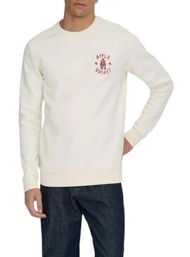 Felpa Only and Sons Kyrie bianca per uomo