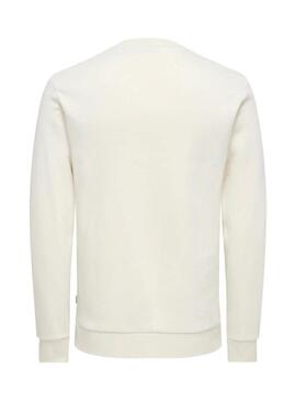 Felpa Only and Sons Kyrie bianca per uomo