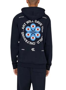 Felpa Only and Sons Ceres Claude nera per uomo