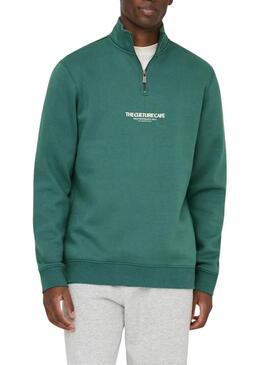 Felpa Only and Sons Ceres con zip verde per uomo.