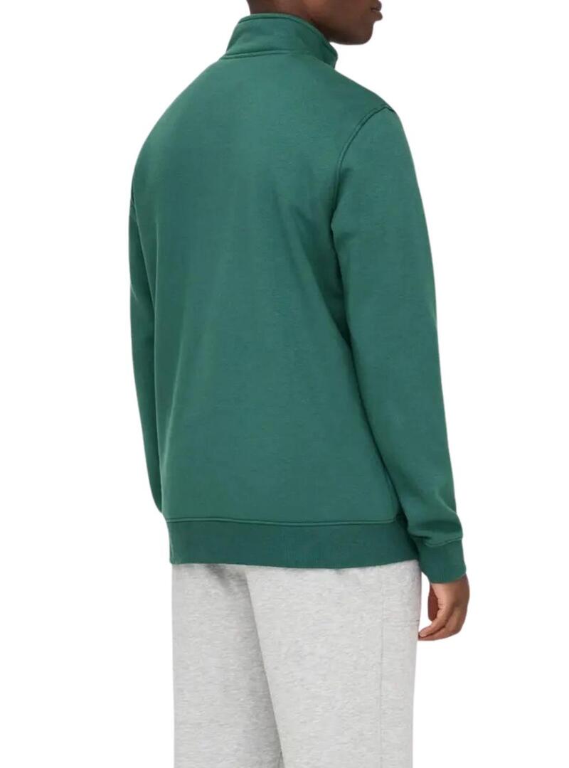 Felpa Only and Sons Ceres con zip verde per uomo.