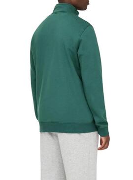 Felpa Only and Sons Ceres con zip verde per uomo.