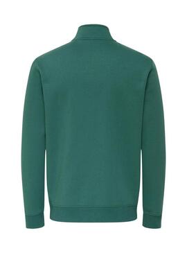Felpa Only and Sons Ceres con zip verde per uomo.