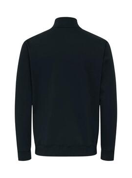 Felpa Only and Sons Ceres con zip nero per uomo