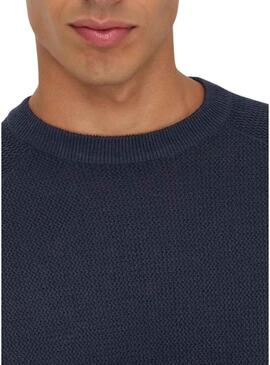 Maglia Only and Sons. Struttura marina per uomo.