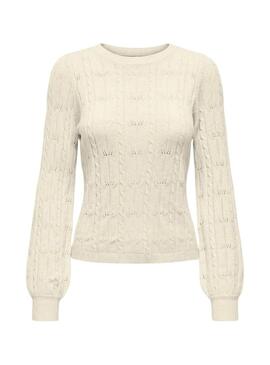 Maglia strutturata beige Only Katia solo per donna