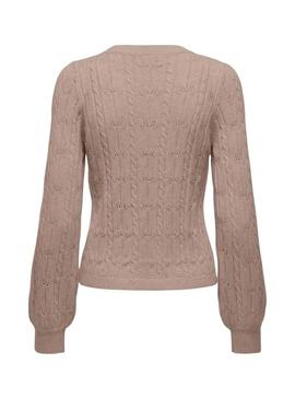 Maglia strutturata Only Katia tostata per donna