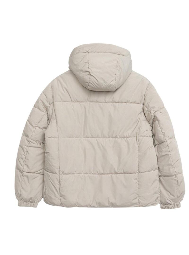 Giacca Only and Sons David imbottita con cappuccio beige per uomo.