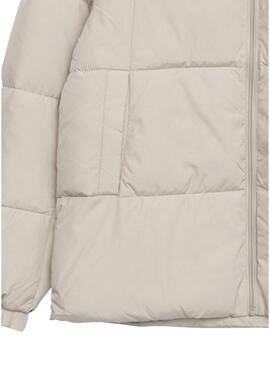 Giacca Only and Sons David imbottita con cappuccio beige per uomo.