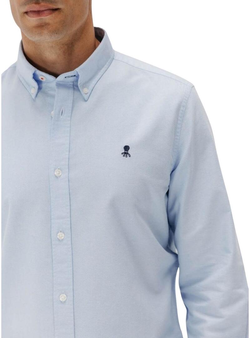 Camicia casual Oxford blu El Pulpo per uomo