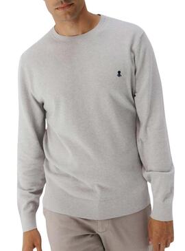 Maglia El Pulpo girocollo misto grigio da uomo