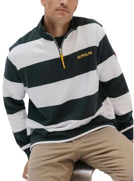 Felpa El Pulpo Perkins con logo a righe verdi per uomo