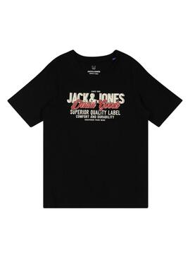 Maglietta Jack and Jones Logo nera per bambino