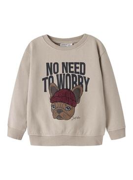 Felpa Name It Riguna beige per bambino