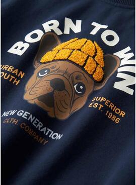 Felpa Name It Riguna blu scuro per bambino