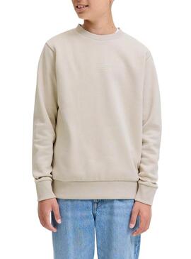 Felpa Jack and Jones Jin beige per bambino