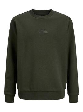 Felpa Jack and Jones Jin verde per bambino.