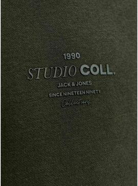 Felpa Jack and Jones Jin verde per bambino.