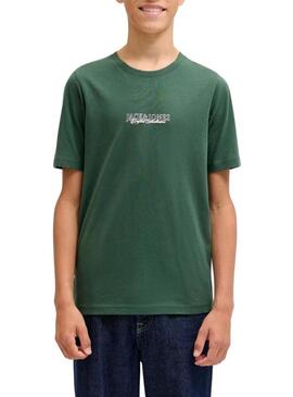 Maglietta Jack and Jones Bleecker verde per bambino