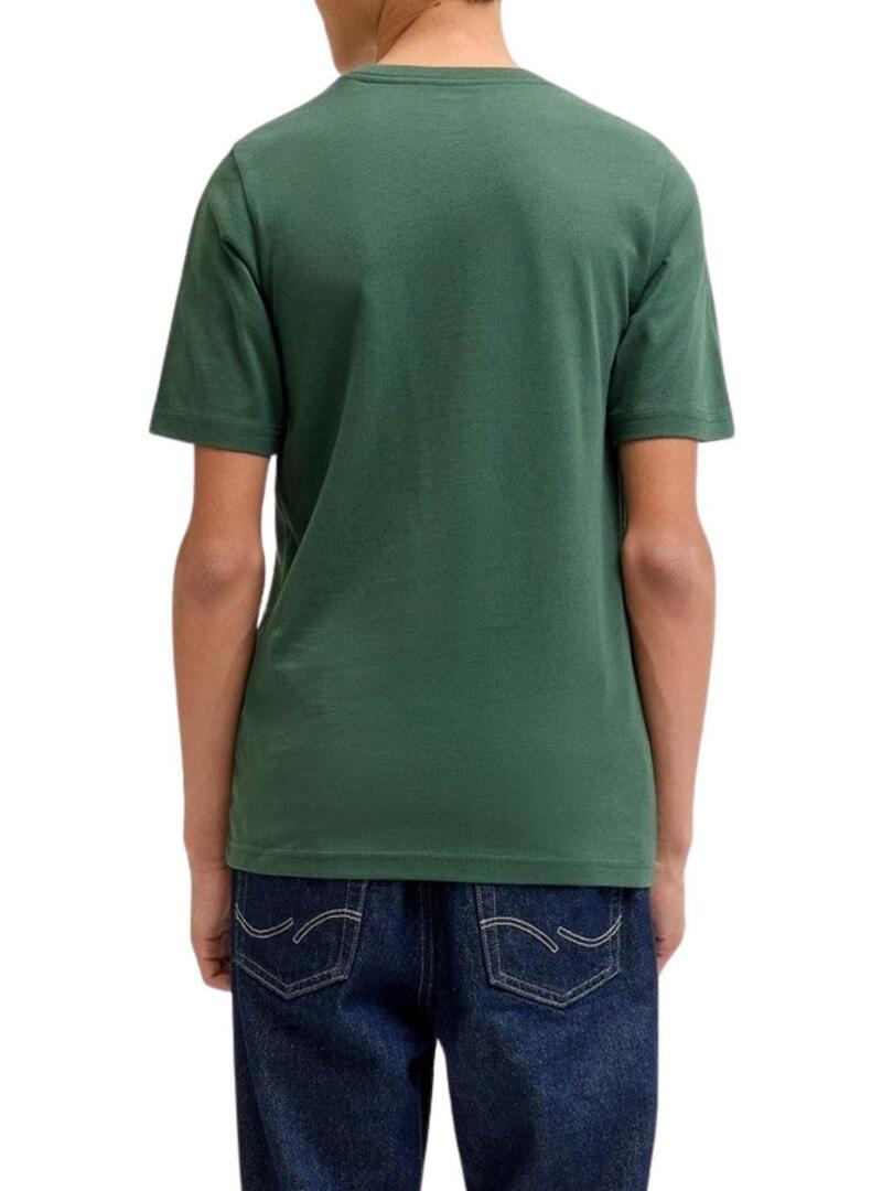 Maglietta Jack and Jones Bleecker verde per bambino
