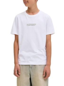 Maglietta Jack and Jones Bleecker bianca per bambino
