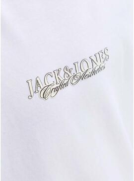 Maglietta Jack and Jones Bleecker bianca per bambino
