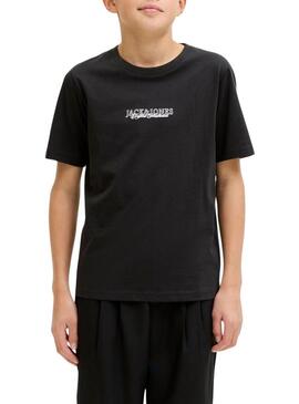 Maglietta Jack and Jones Bleecker nera per bambino
