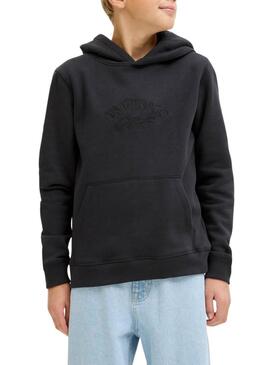 Felpa Jack and Jones Bleecker nera per bambino.