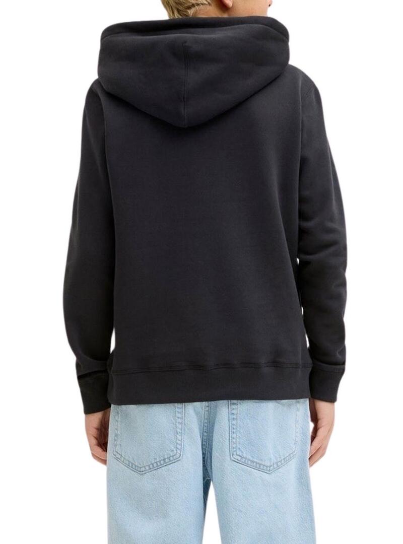 Felpa Jack and Jones Bleecker nera per bambino.